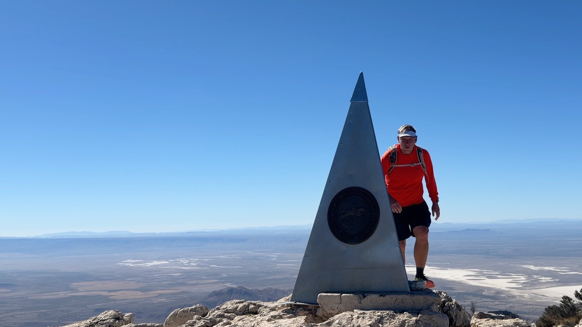 Cris Hazzard on Guadalupe Peak, Texas