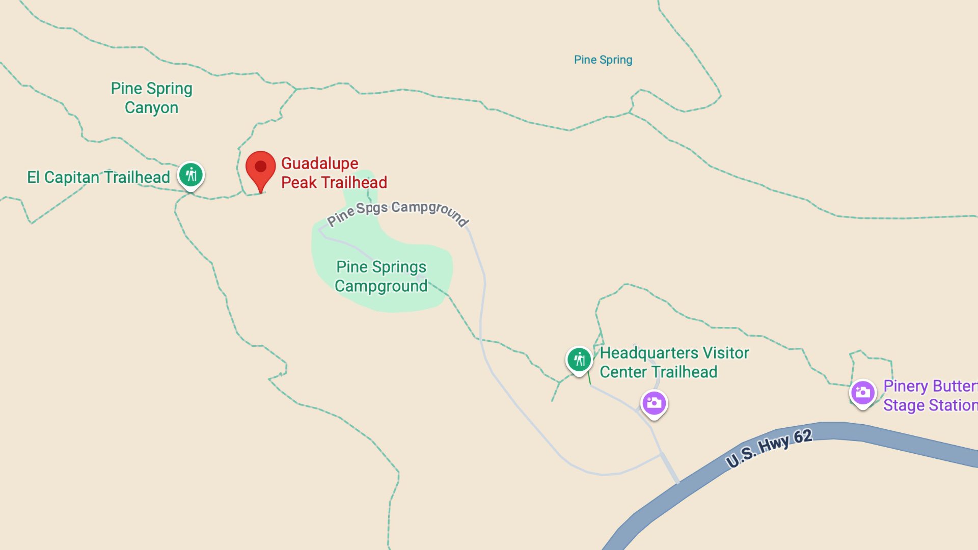 Guadalupe Peak Trailhead Location