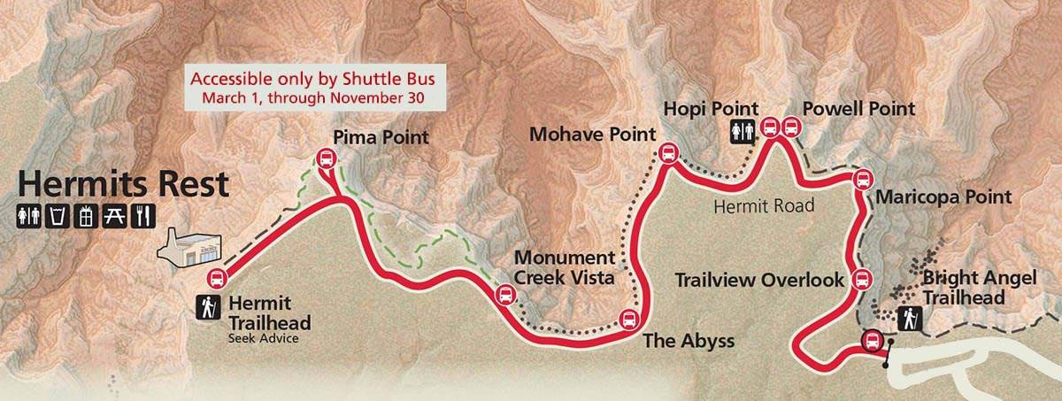 Hermit Trail Bus Route