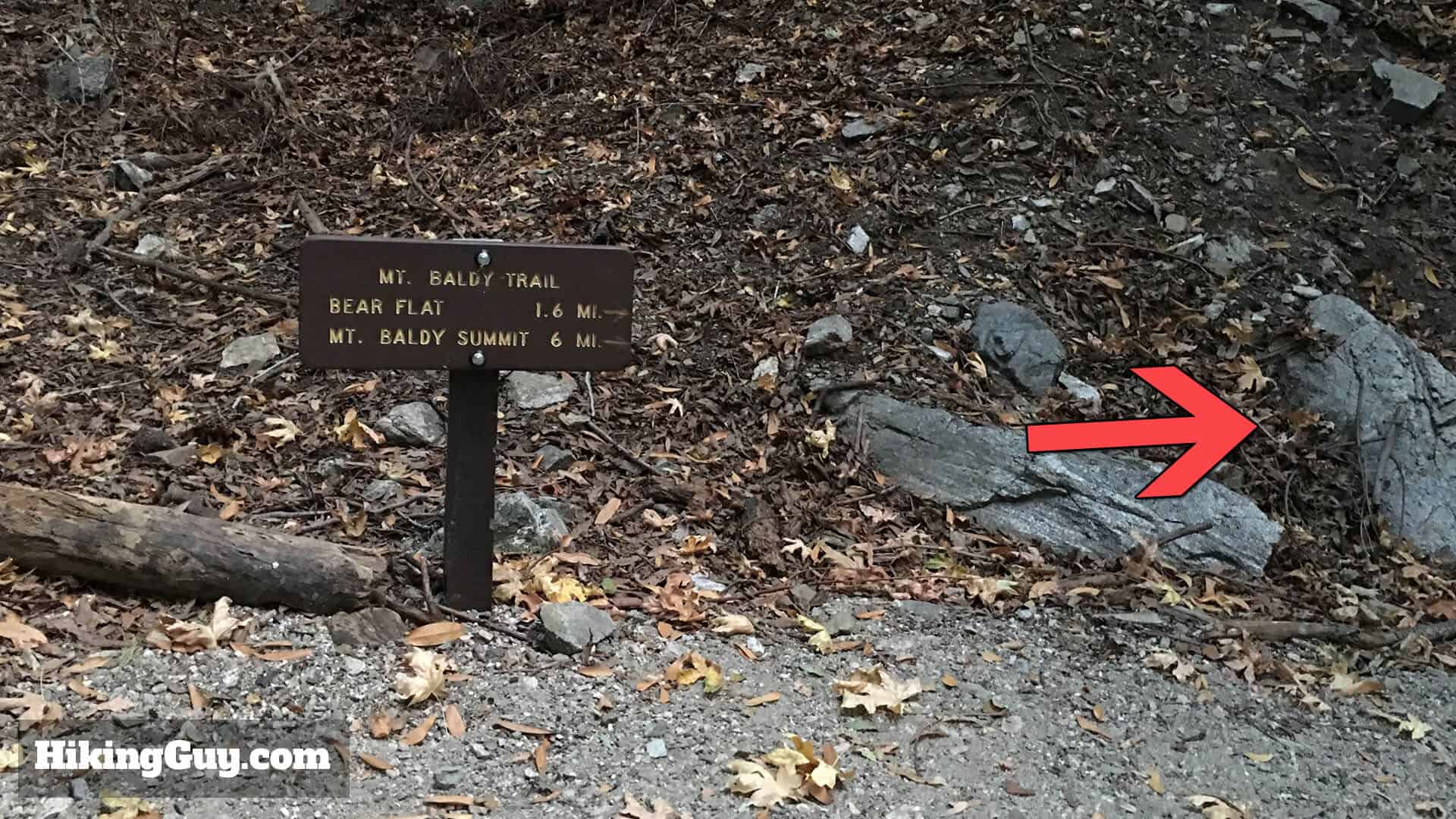 Bear Canyon trail sign