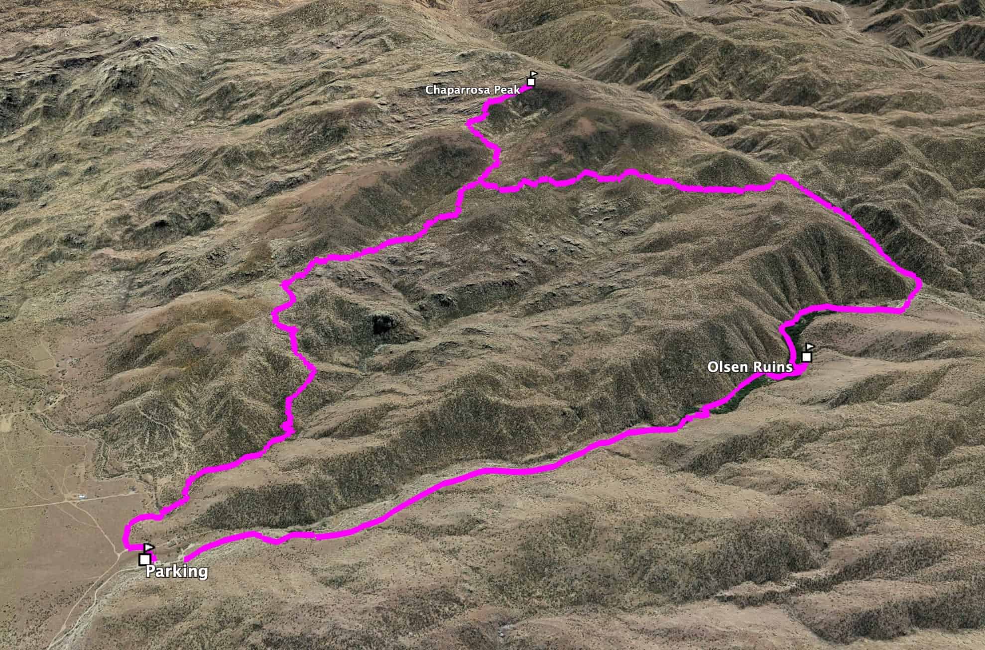 Hike Indian Loop Trail At Pioneertown Mountains Preserve 3d Map