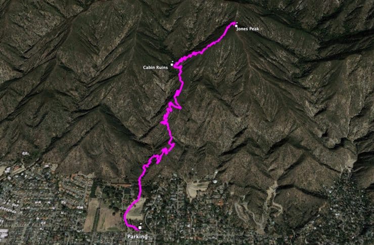 Hike Jones Peak On The Bailey Canyon Trail 3d Map