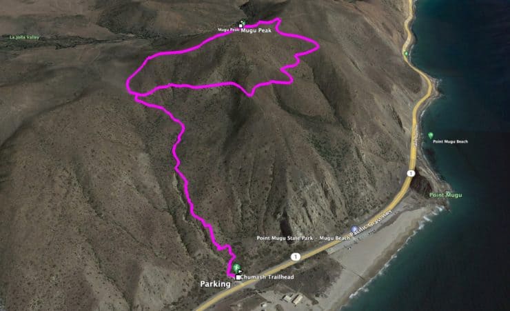 Hike Mugu Peak Trail 3d Map