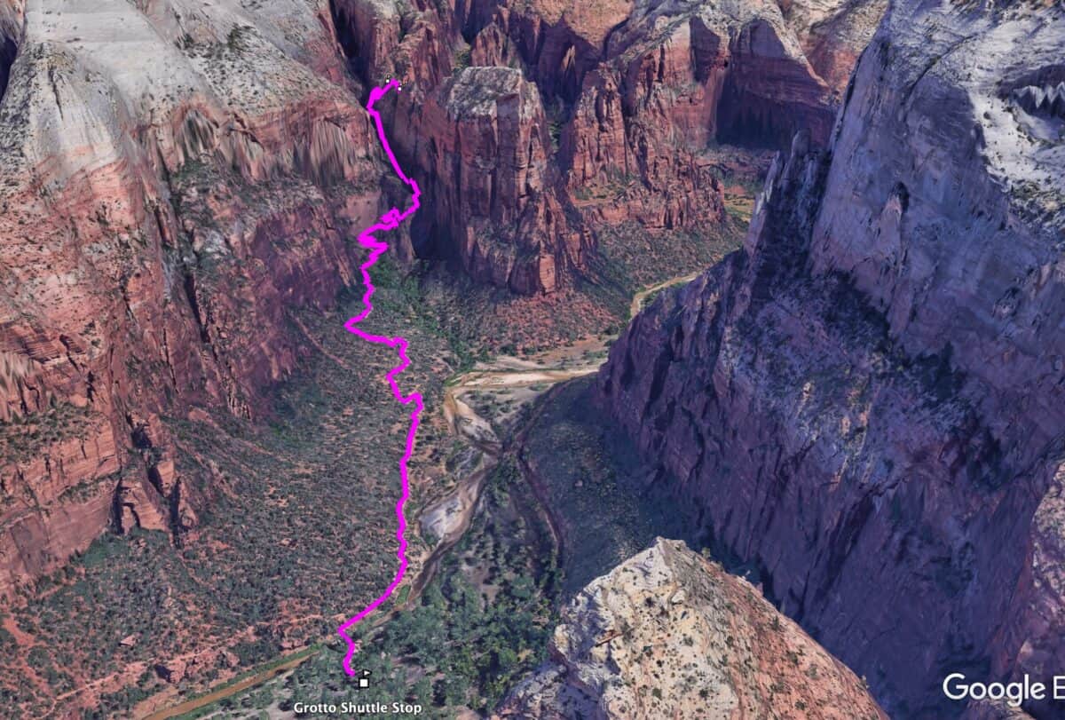 Hike Scout Lookout Zion 3d Map