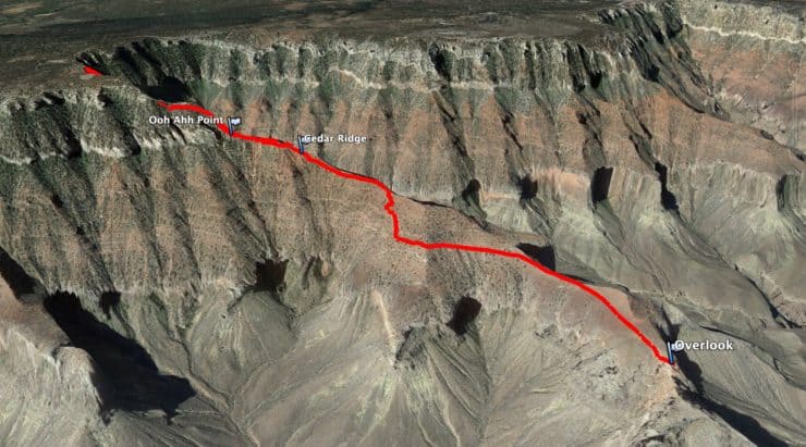 Hike The South Kaibab Trail To Skeleton Point 3d Map