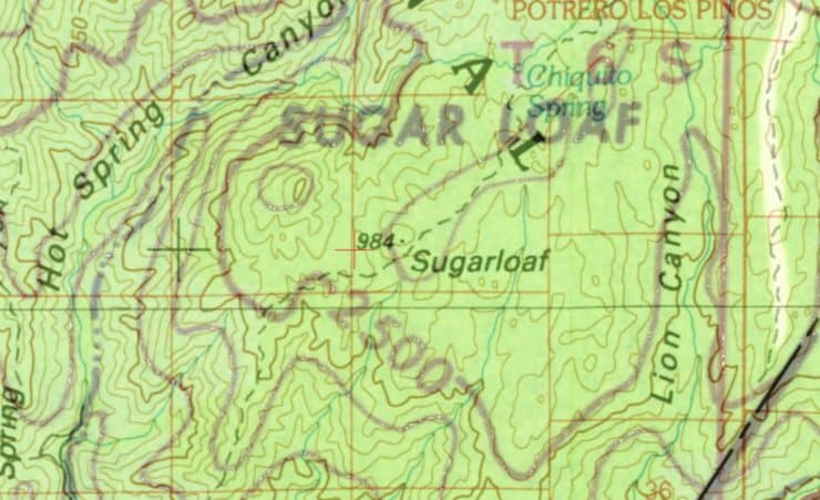 Historic Sugarloaf Mountain Topo Map