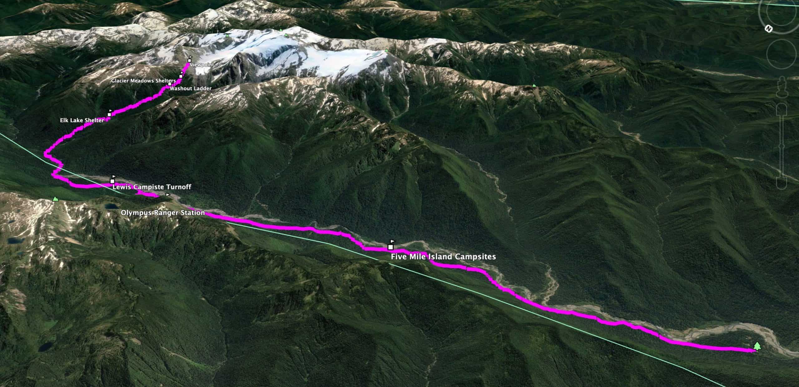 Hoh River Trail 3d Map