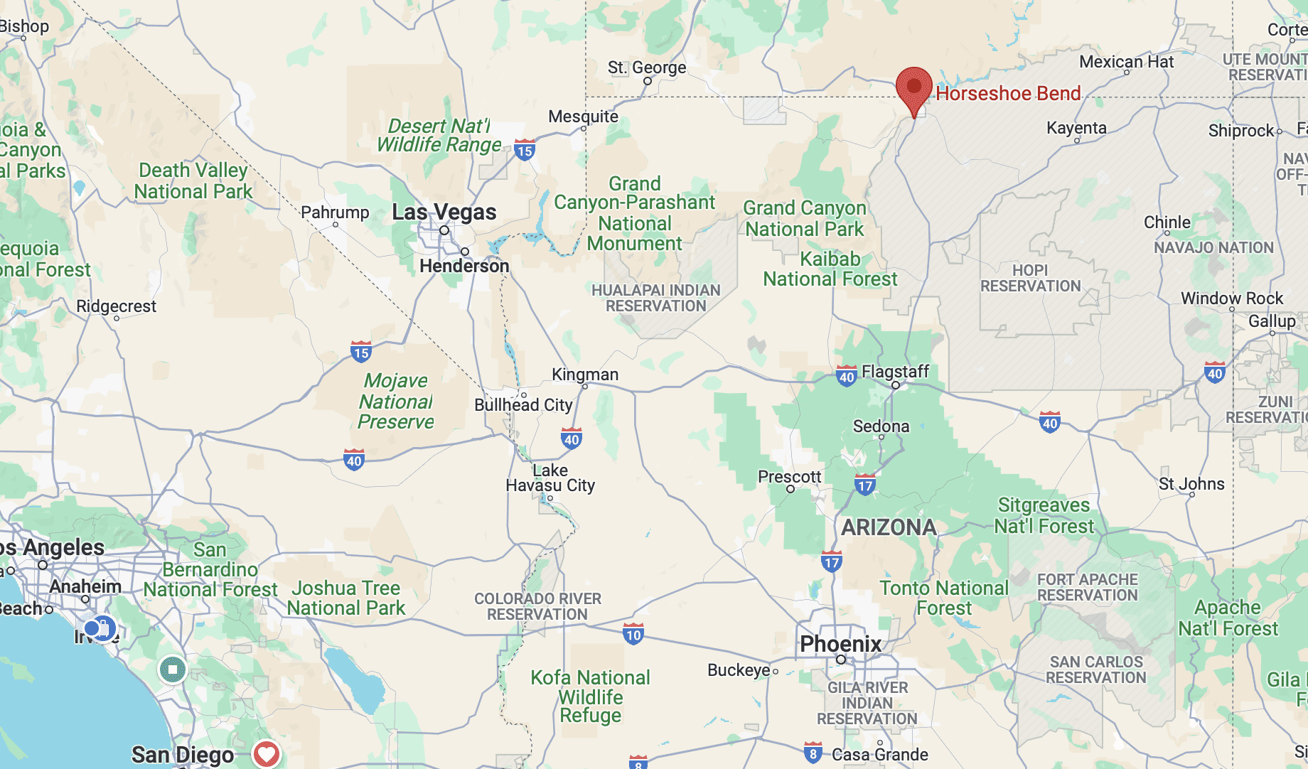 Horseshoe Bend Hike Arizona Location