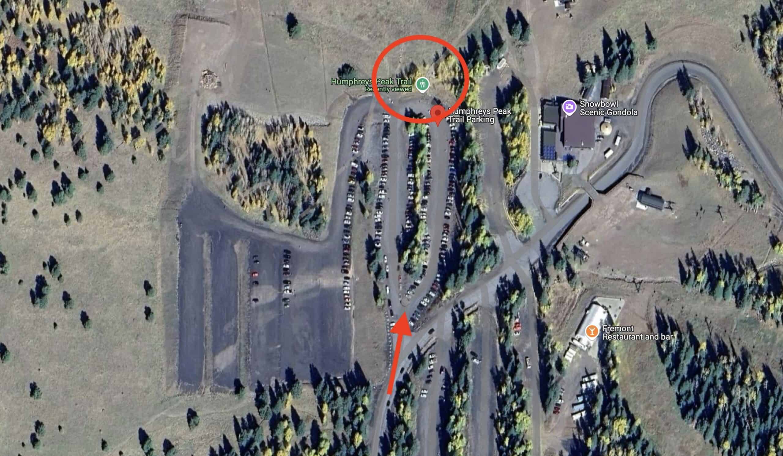 Humphreys Peak Hike Parking 3