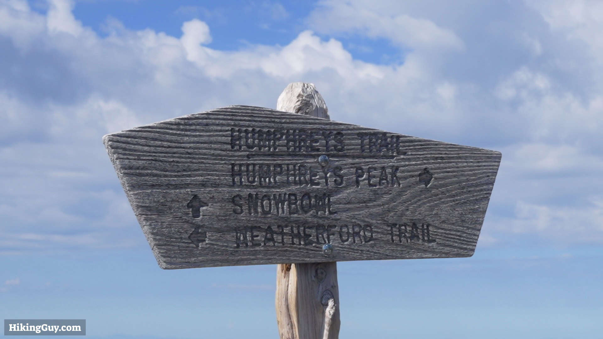 Humphreys Peak Hike Trail Sign