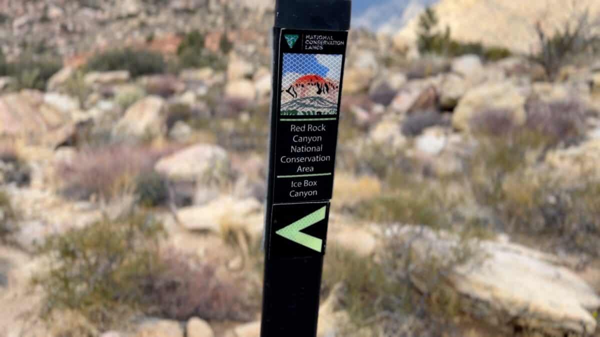 Ice Box Canyon Trail Sign