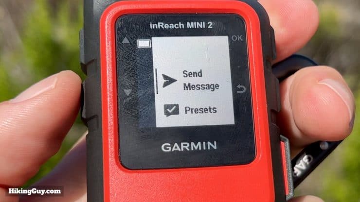 Inreach Mini 2 Guide Send Message