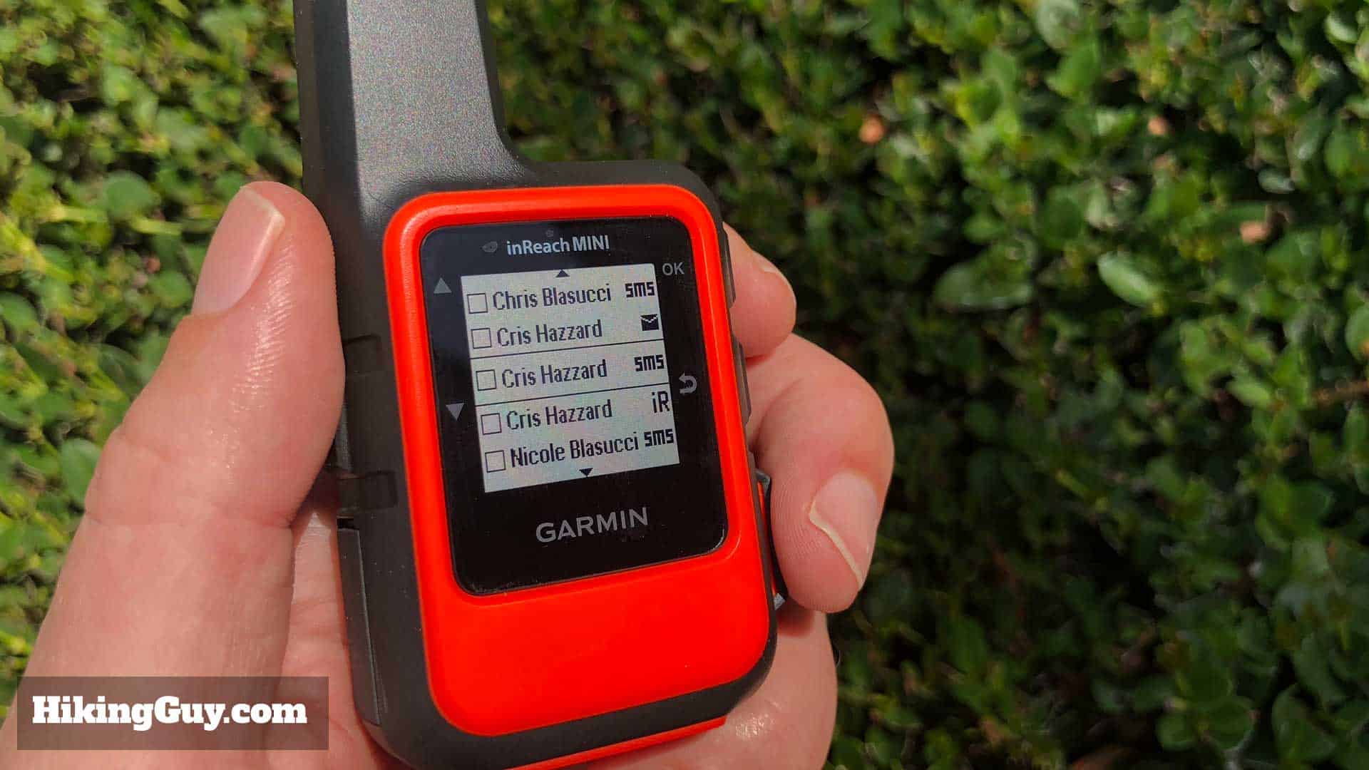 Inreach Mini Contact List