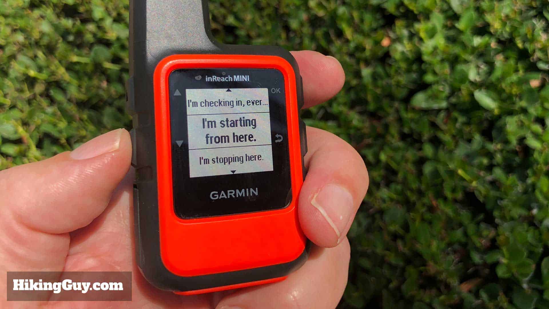 Inreach Mini Quick Text Example