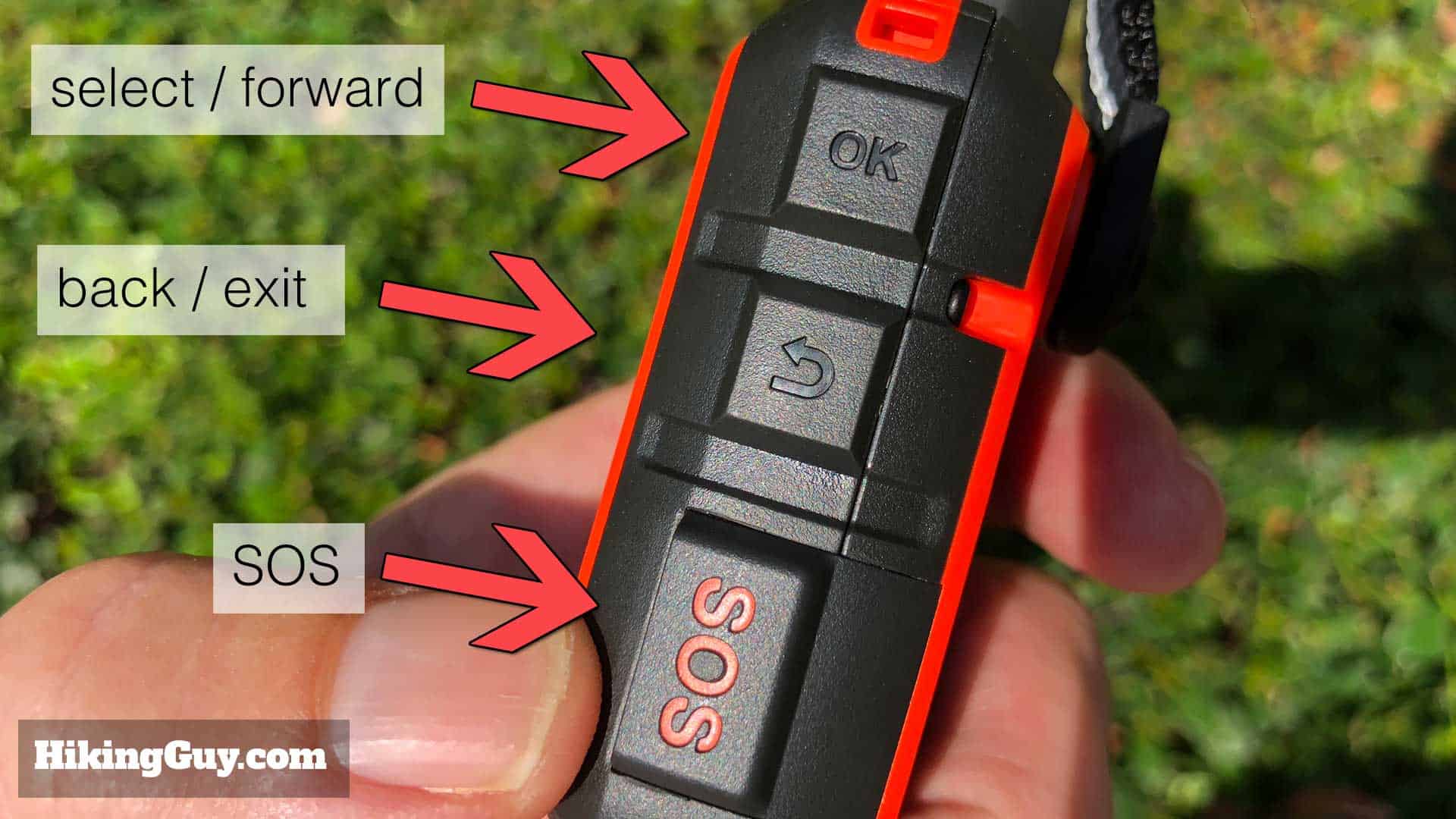 Inreach Mini Right Buttons
