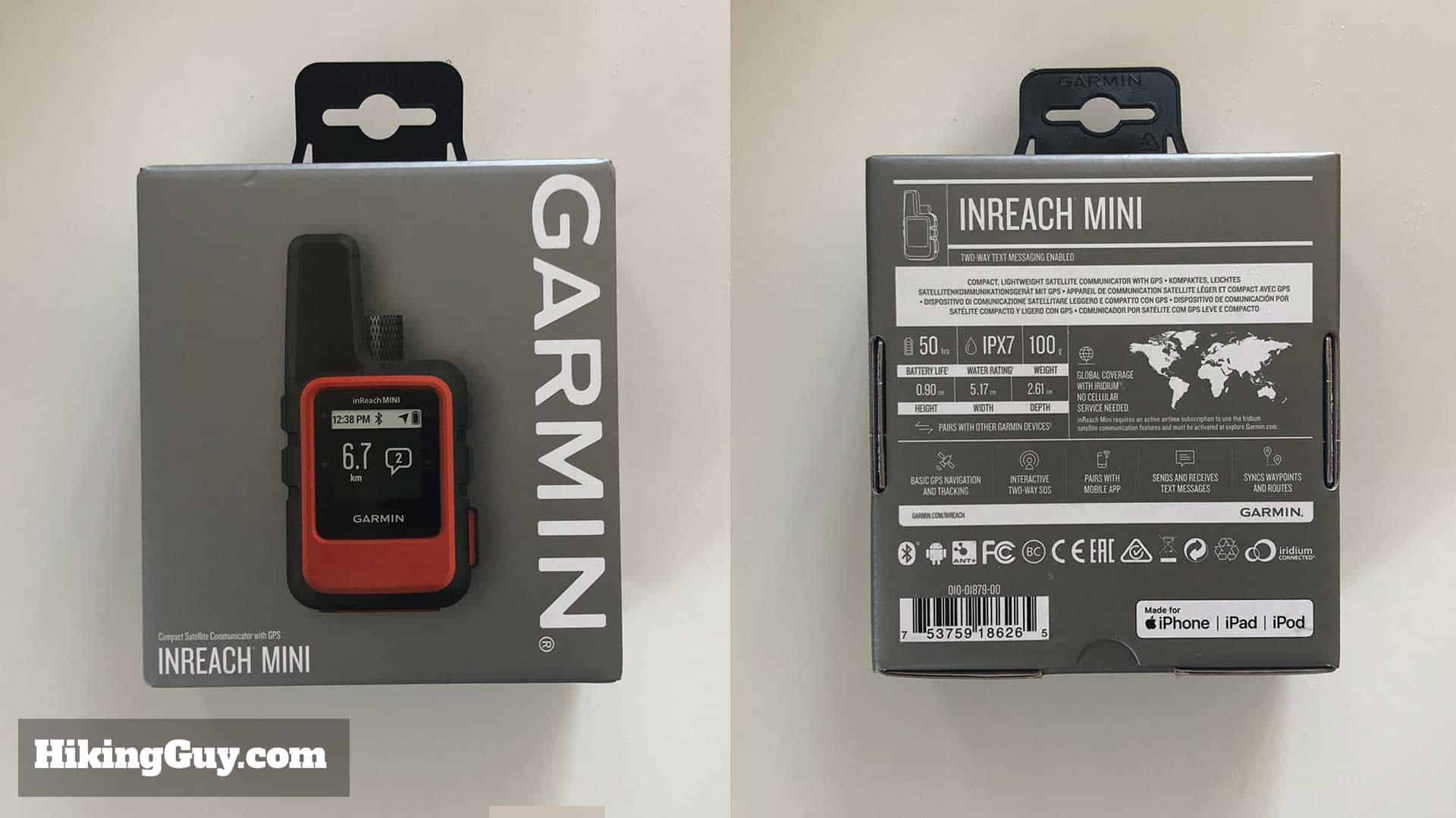 Inreach Mini Unboxing Front Back