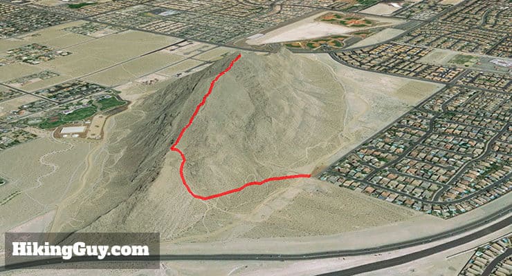 lone mountain trail hike 3d map