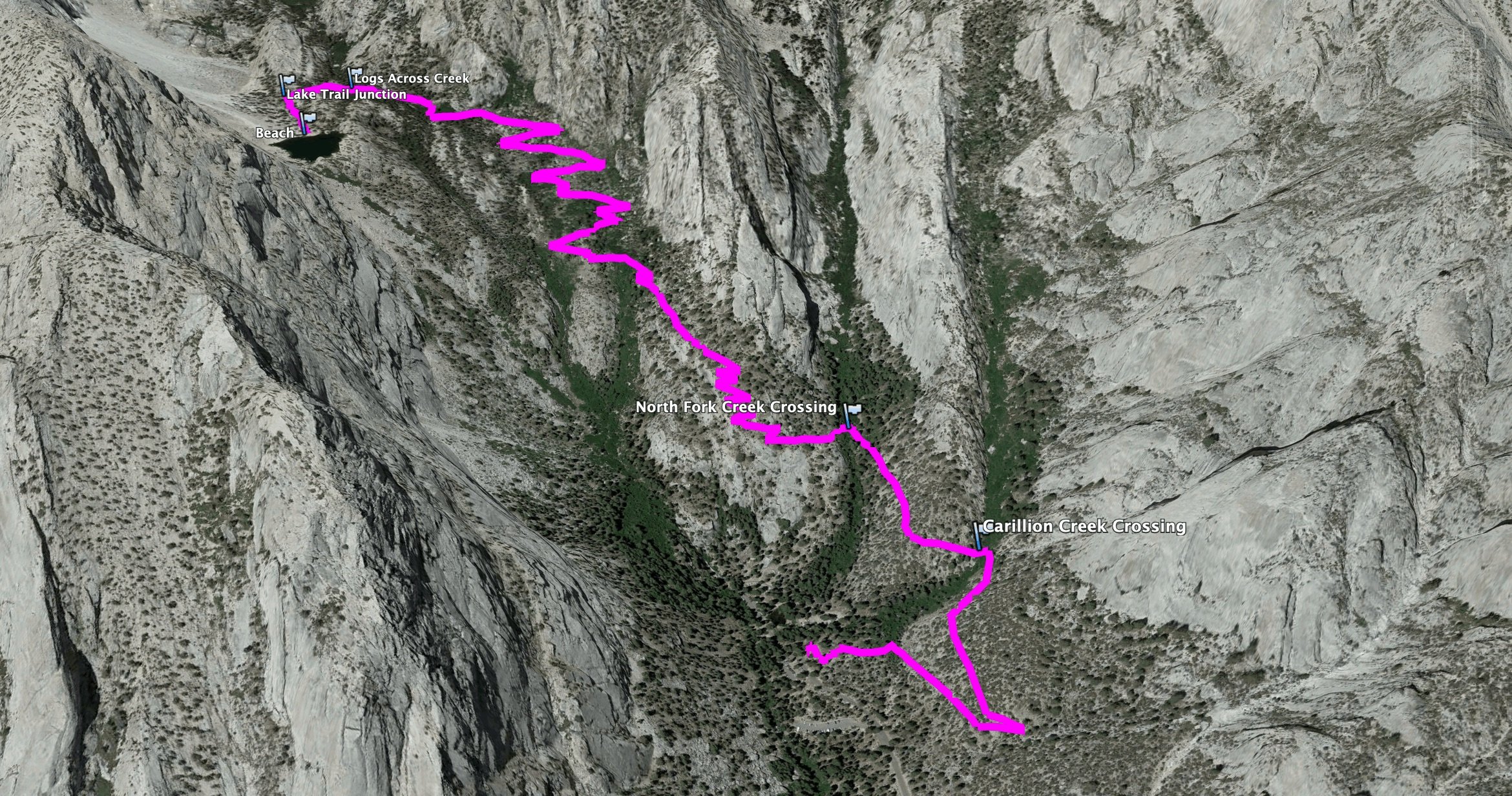 Lone Pine Lake Hike 3d Map