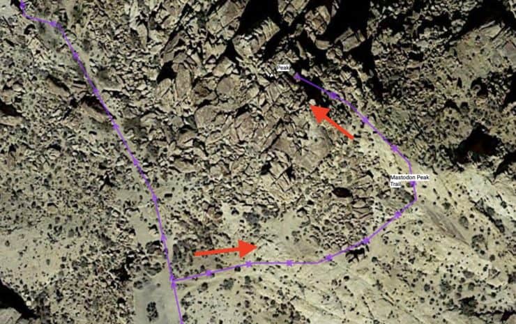 Mastodon Peak Area Map