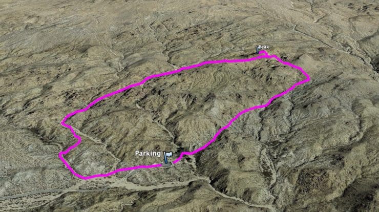 Mastodon Peak Hike 3d Map