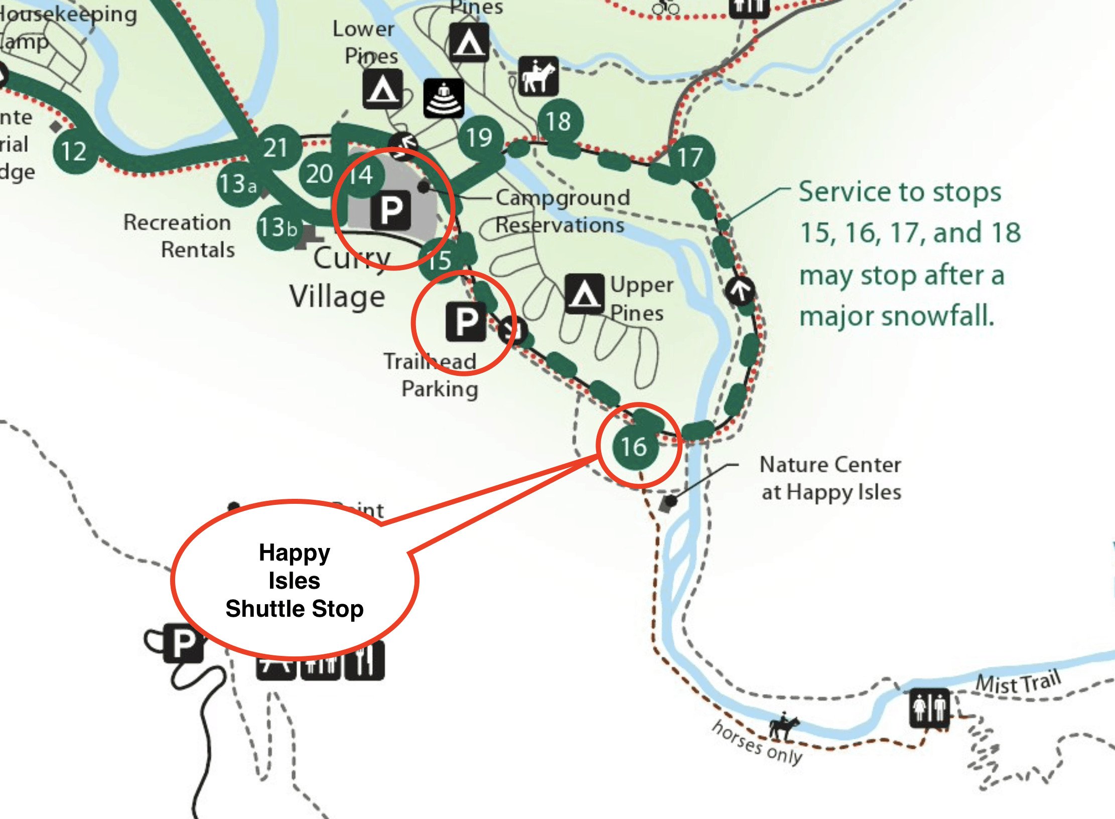 Mist Trail Parking