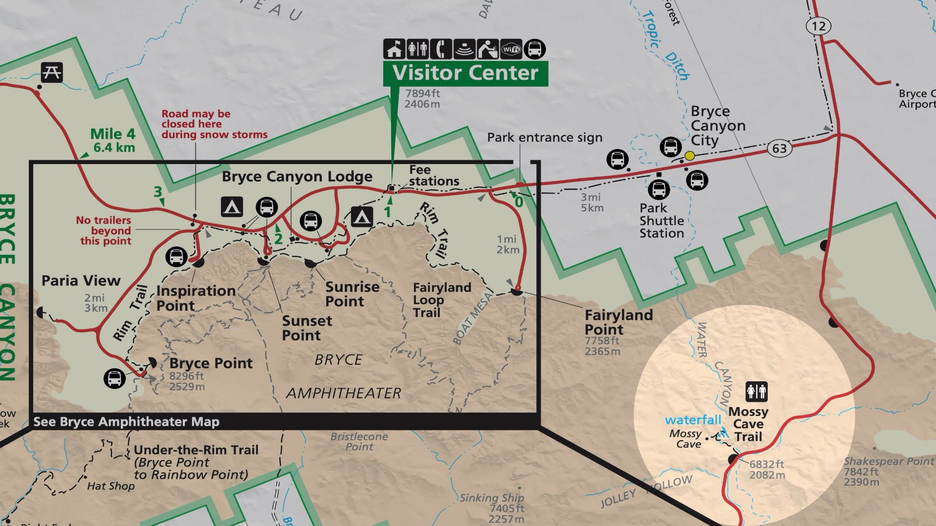 Mossy Cave Trail Location