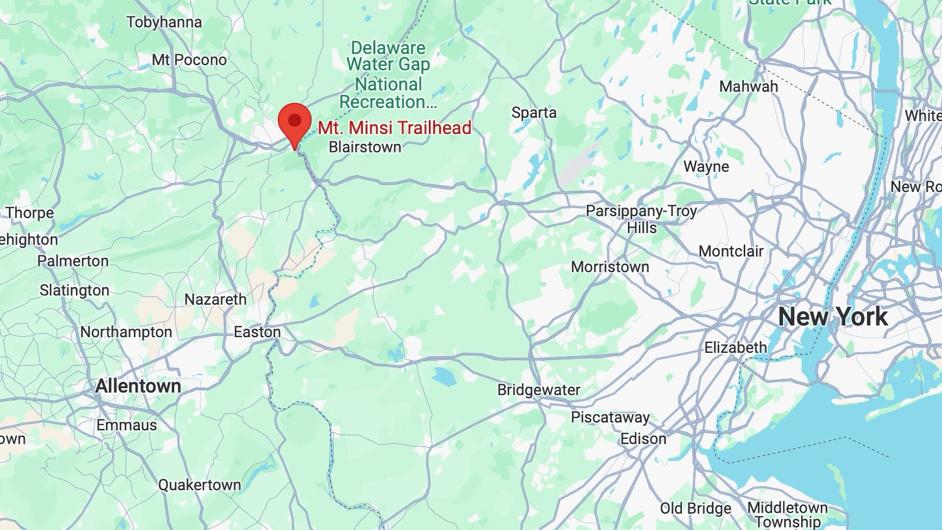 Mount Minsi Hike Location