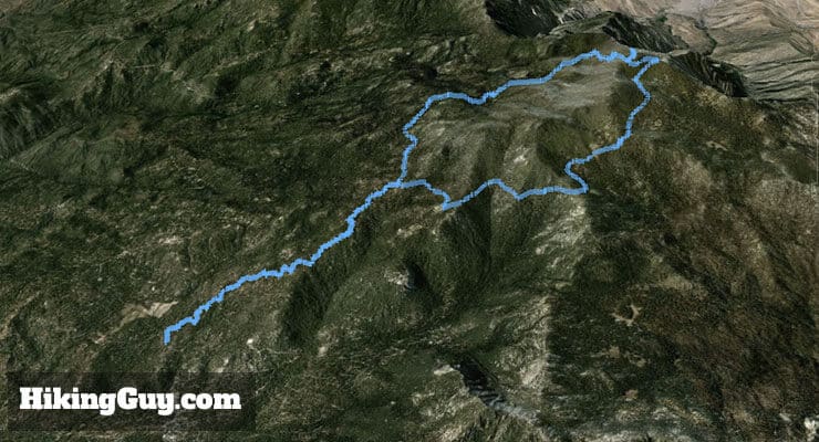 Mount San Jacinto Hike 3d map