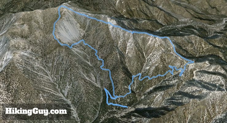 mt baldy hike 3d map