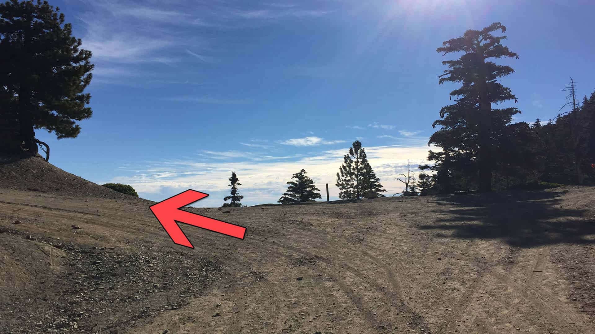 mt baldy hike trail goes left