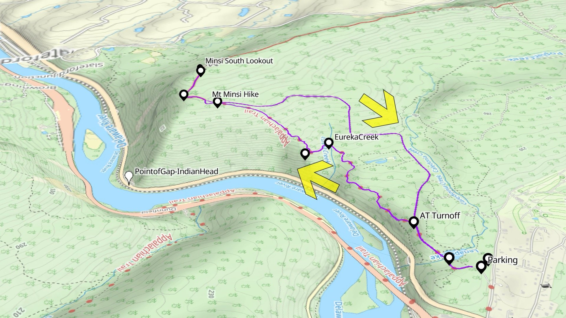 Mt Minsi Hike 3d Map