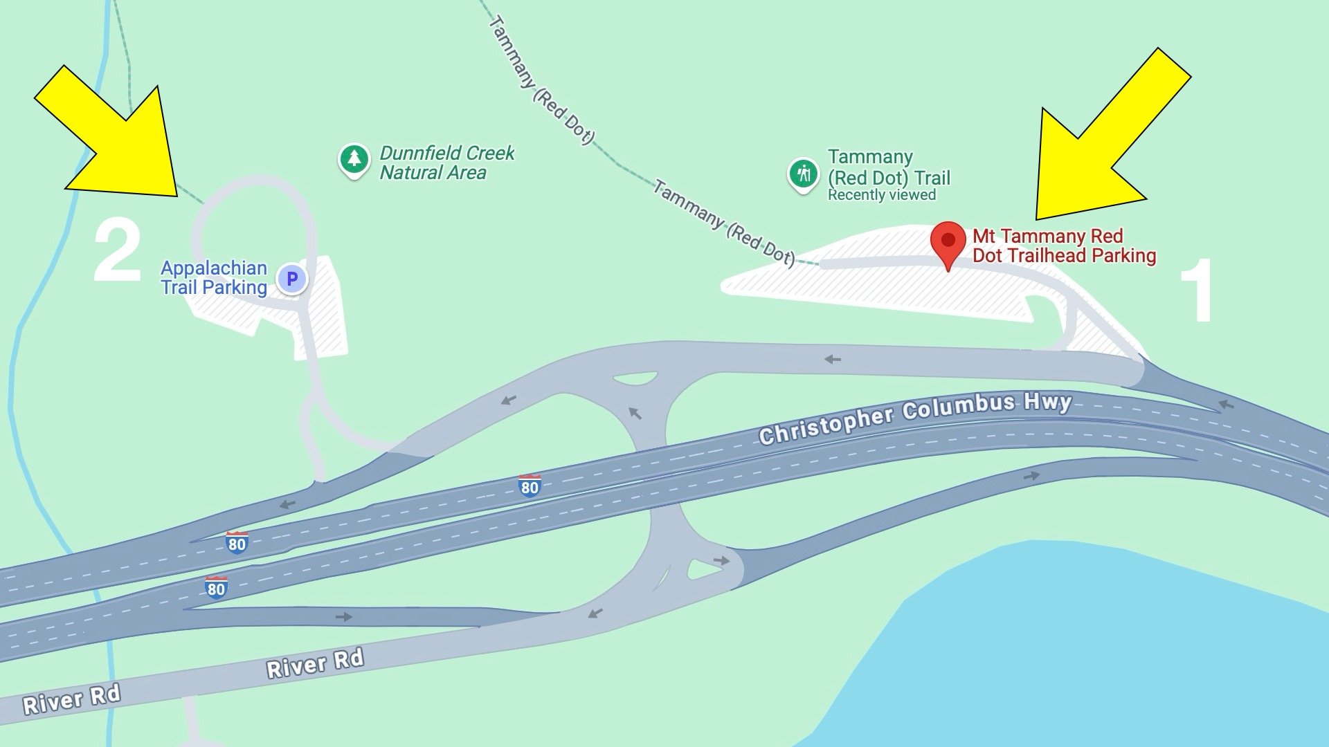 Mt Tammany Red Dot Parking 5