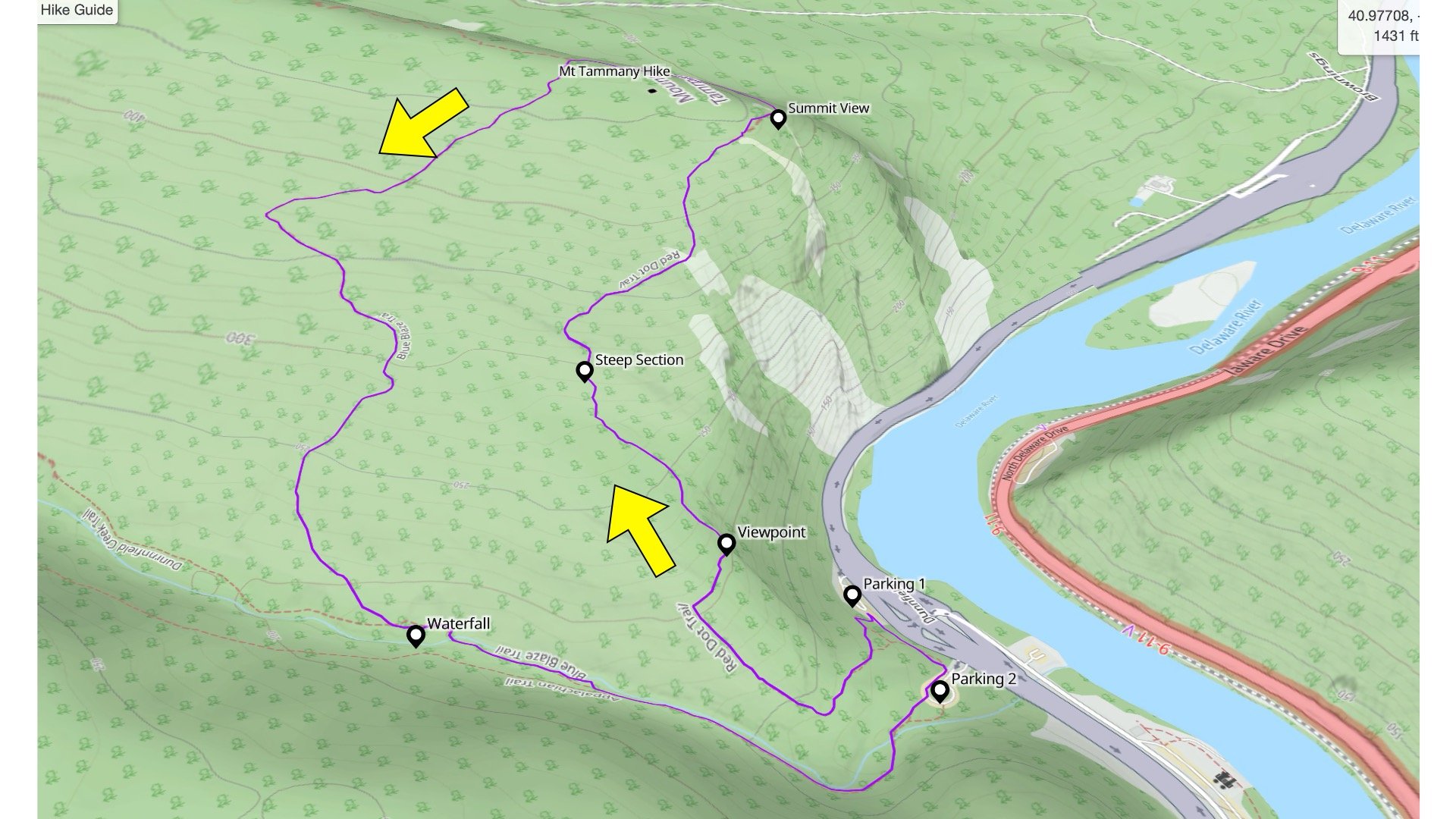Mt Tammany Trail 3d Profile