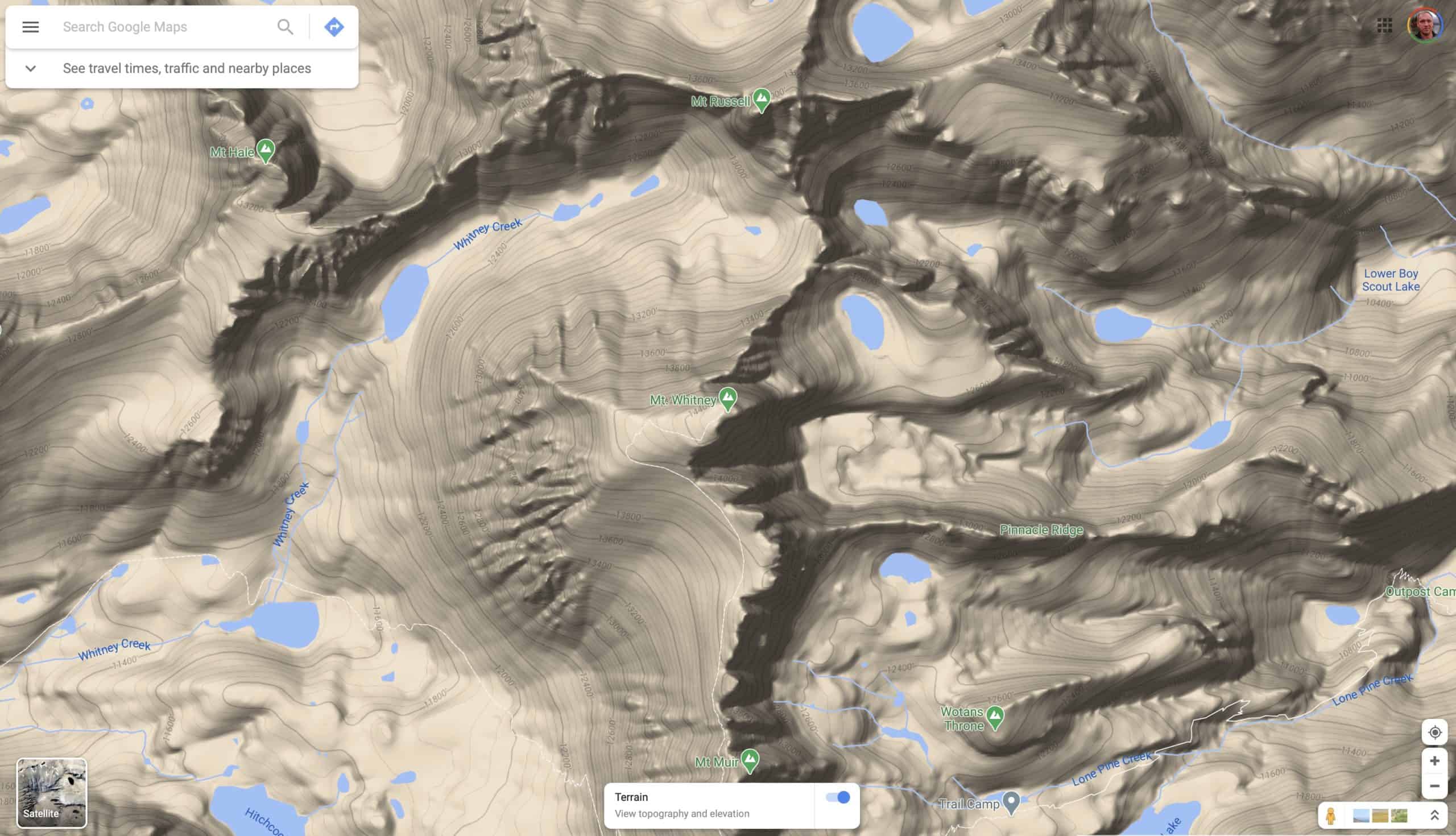 Mt Whitney Google Maps
