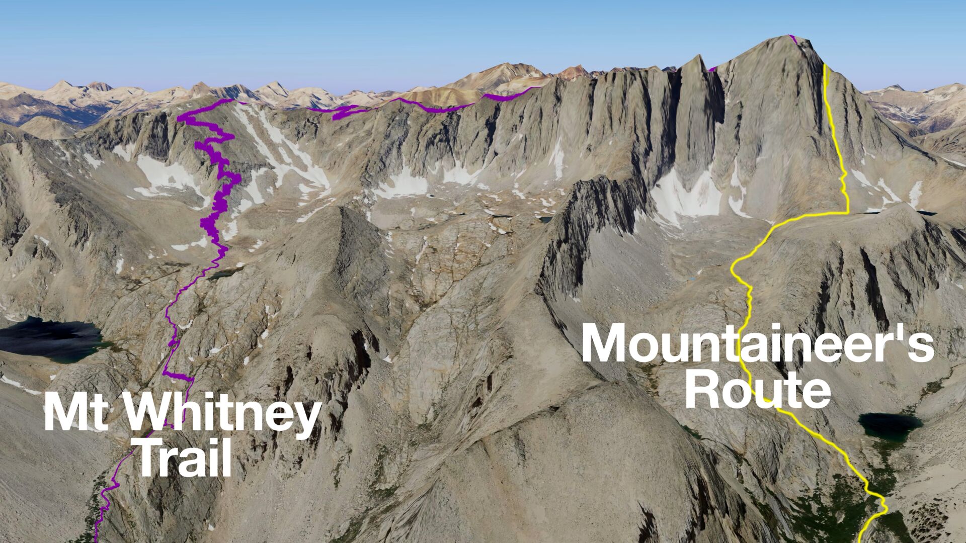 Mt Whitney Mountaineers Route