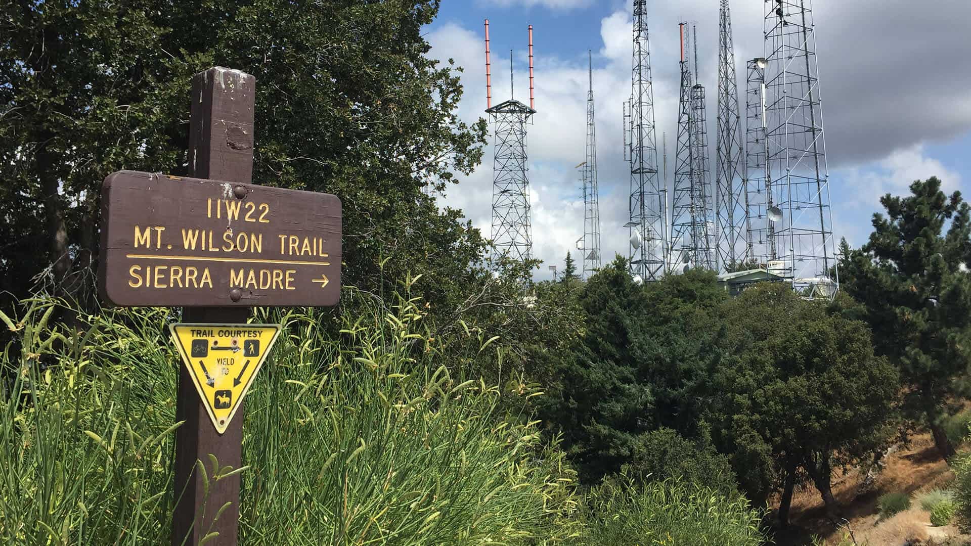 Mt Wilson trail sign