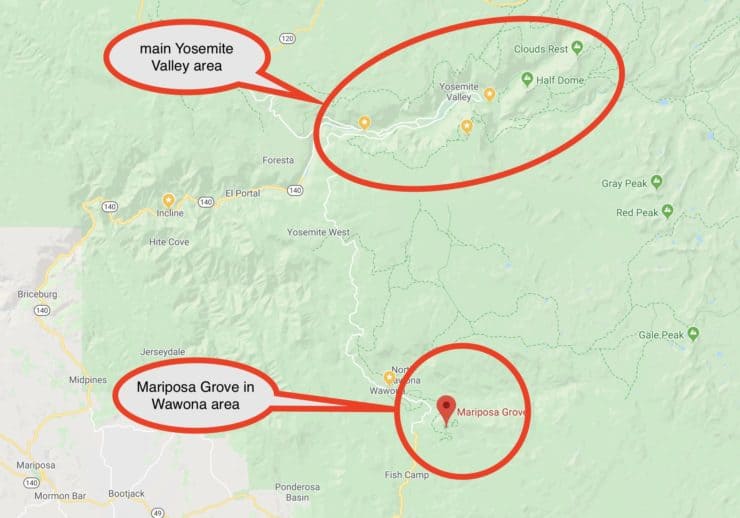 Overall Map Mariposa Grove