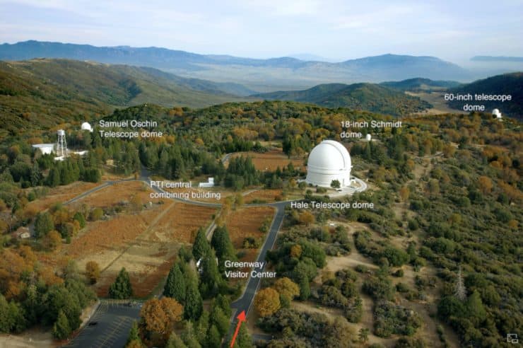 Palomar Observatory Map