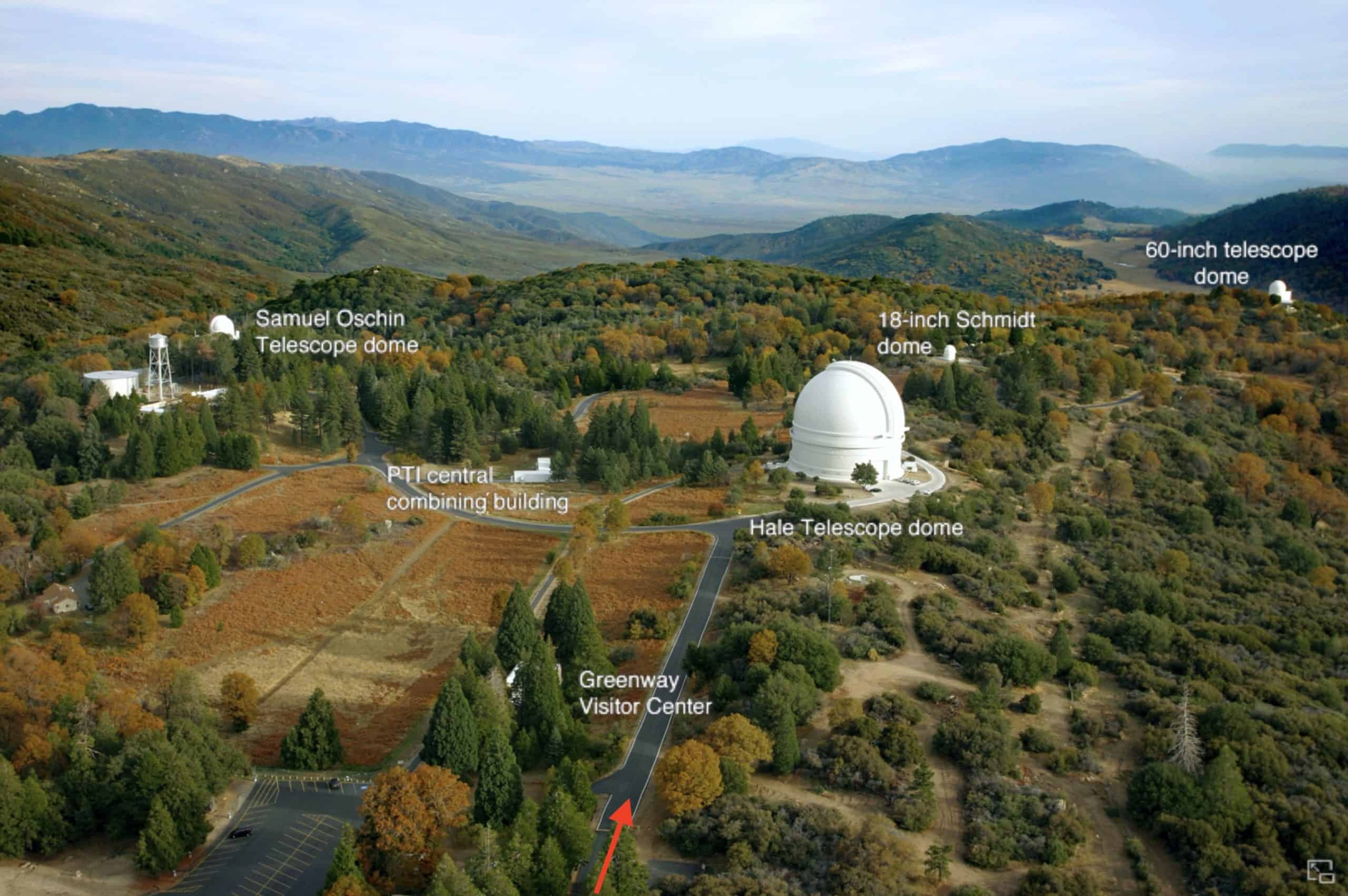 Palomar Observatory Map