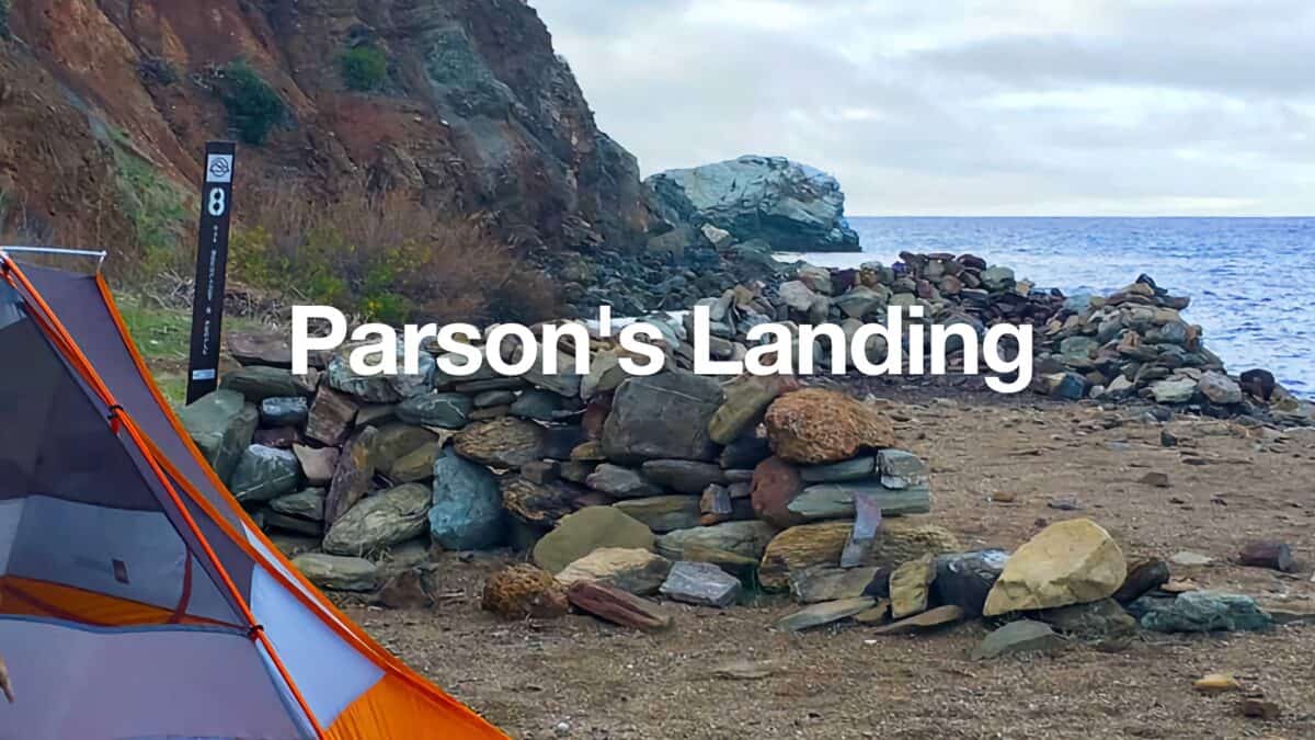 Hiking on Catalina Island to Parsons Landing Campsite