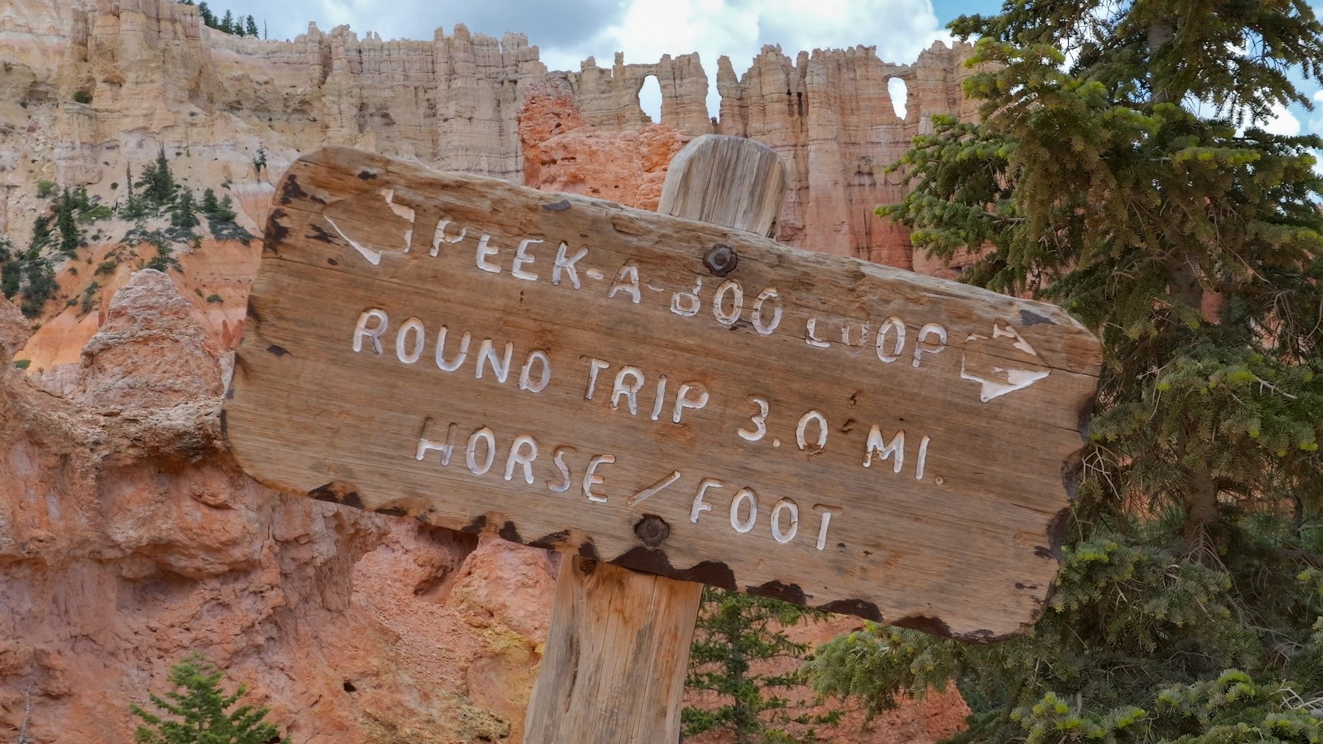 Peekaboo Trail Loop Sign