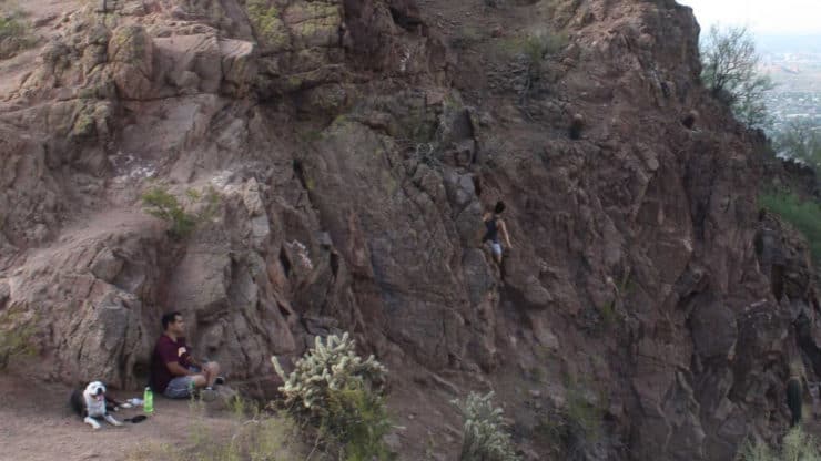 people climbing on camelback mountain