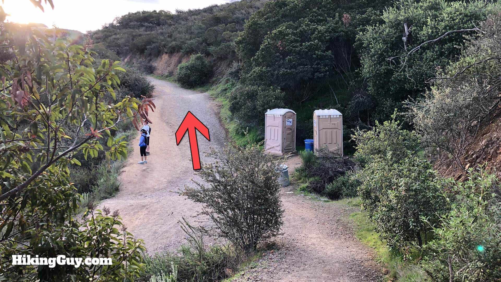porta potties on trail