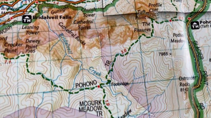 Printed Yosemite Map
