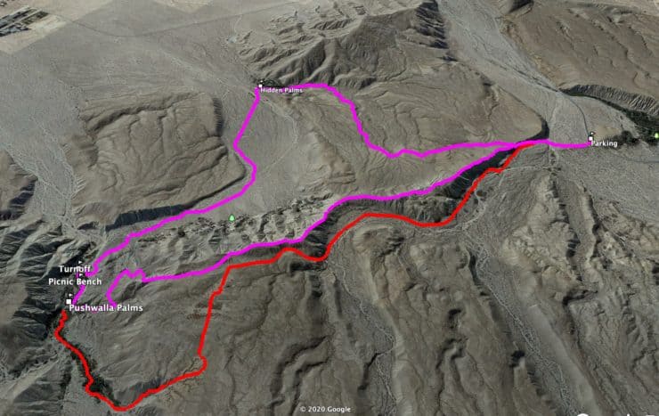 Pushawalla Palms Trail Loop 3d Map