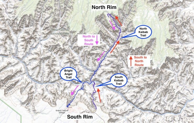 Rim To Rim Route Overviews
