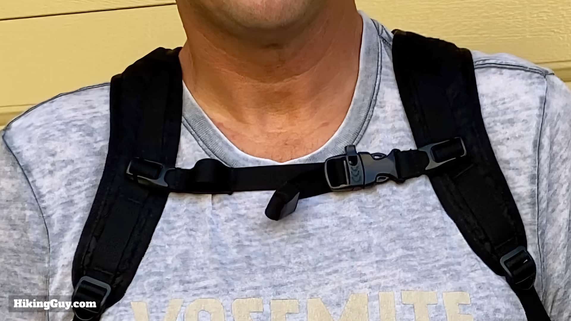 Rolled Up Backpack Strap In Use