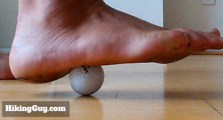 rolling foot on golf ball