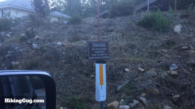 San Bernardino Peak Hike trailhead sign