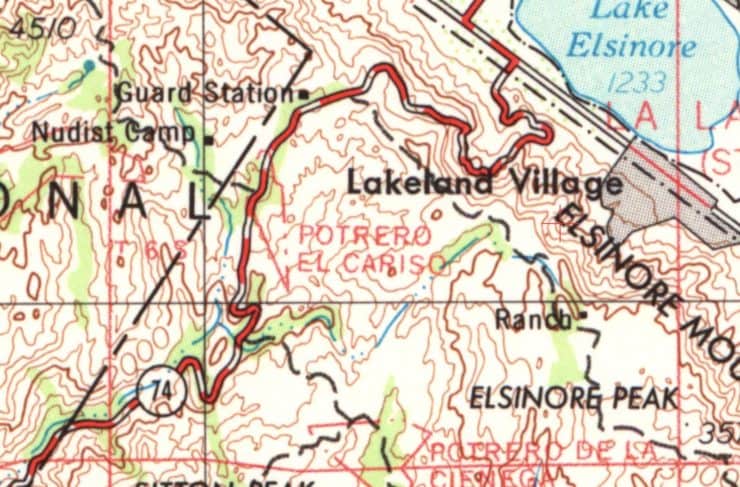 San Mateo Peak Historical Map